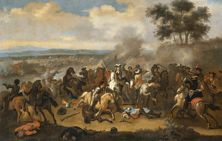 Battle of the Boyne between James II and William III