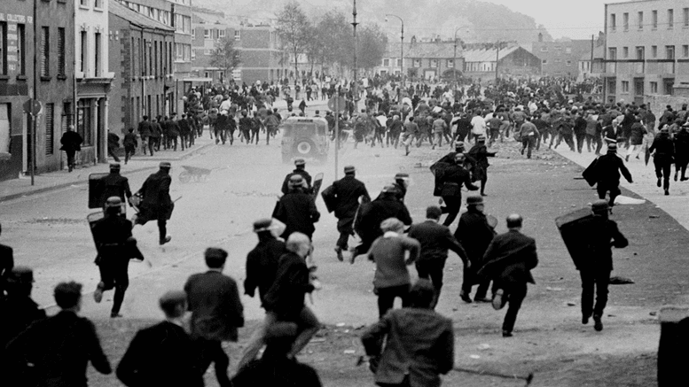 The Battle of the Bogside in 1969